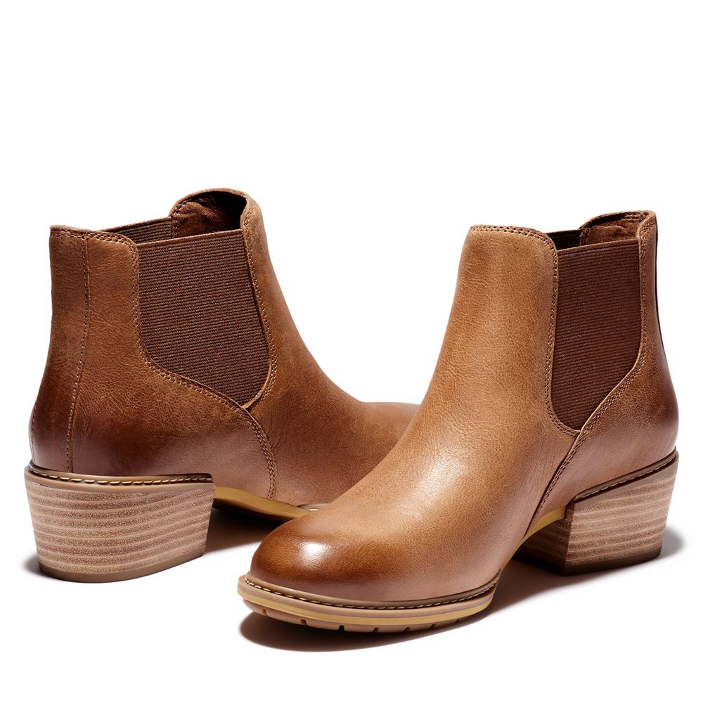 Botas Chelsea Feminino - Timberland Sutherlin Bay Baixo - XKFOW0479 - Marrom